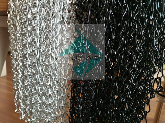 벽 분배자 1.6mm 금속 메시 휘장 양극 처리된 지상 처리 알루미늄 체인 연결