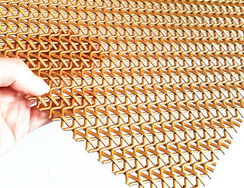 주름을 잡은 철사 장식적인 스테인리스 길쌈된 메시 금 색깔 5mm 포장 피치