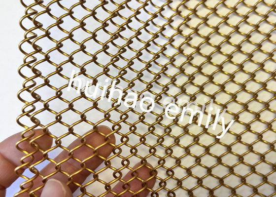 8x8mm 오프터 알루미늄 금속 코일  Mesh Space Divider 커튼