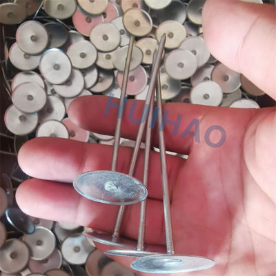 컵 헤드 단열 30mm 둥근 기둥으로 용접 된 핀 HVAC 도크 단열