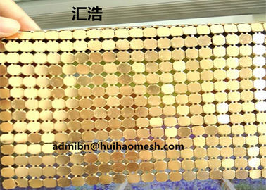호텔 장식용 4mm 금색 알루미늄 세킨 금속 망