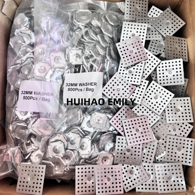 32mm 아연 도금 강철 사각 자체 잠금 와셔 2.7mm 절연 핀 고정