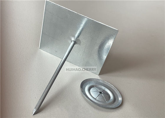 단열 보드 및 미네랄 울 고정 자체 접착 알루미늄 스틱 핀 65mm (클립 포함)