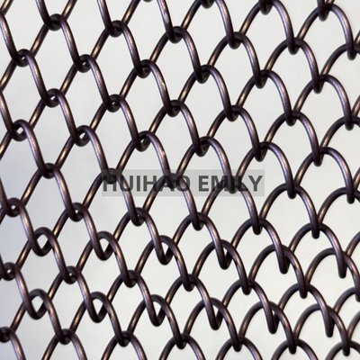 0.8mmx8mm 알루미늄 합금 금속 코일 드레퍼리 유연한 금속 망 커튼