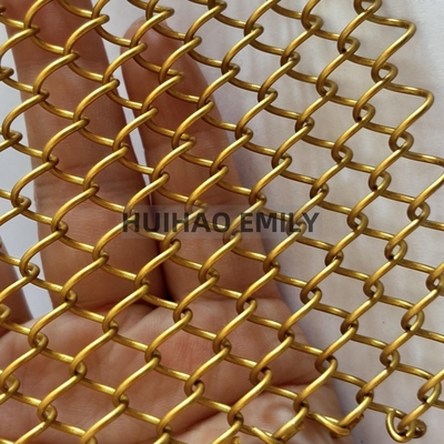 0.8mmx8mm 알루미늄 합금 금속 코일 드레퍼리 유연한 금속 망 커튼