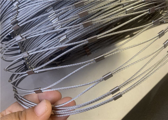 2mm 316 등급 유연 스테인리스 스틸 로프 메쉬 (동물원 동물 울타리 및 조류 네팅)