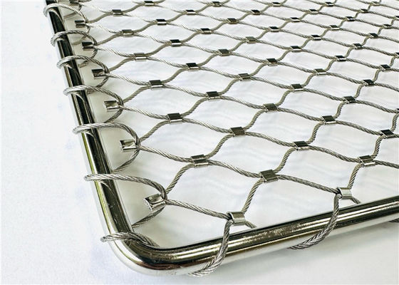 2mm 316 등급 유연 스테인리스 스틸 로프 메쉬 (동물원 동물 울타리 및 조류 네팅)