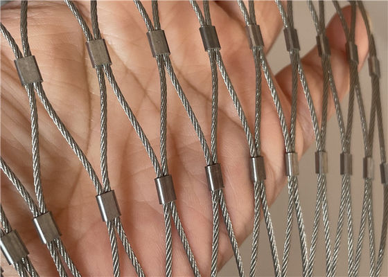 유연하고 내구성이 뛰어난 스테인리스 스틸 케이블 메쉬 펜스 - 난간 채움망