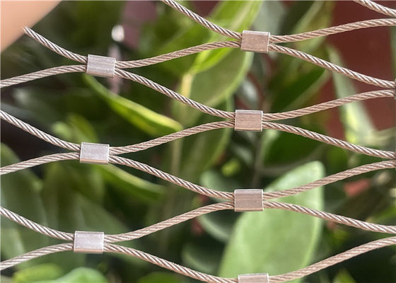2.5mm 스테인리스 스틸 페룰 로프 메쉬, 건물 외관 녹색 벽용 강력하고 유연함
