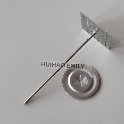 50mm 뚫린 베이스 바위 솜 고정 단열 핀 돔 캡 와이저