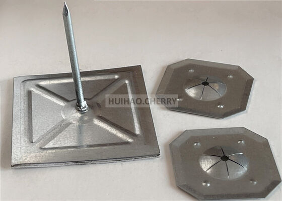 록울 단열재 고정 자체 접착 단열 스틱 핀 12게이지 1-1/2" 사각 락 와셔 포함