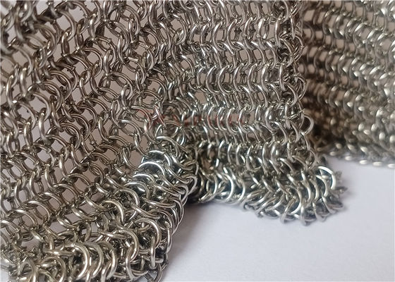 방화 가드 스크린과 방 분배자를 위한 스테인리스 사슬 메일 메시 커튼 0.53x3.81mm 용접 유형