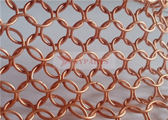 건축술 훈장과 금속 반지 메시를 위한 1.2x10mm 구리 색깔 Chainmail 직물