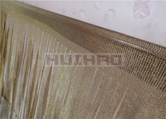 0.53x3.81mm 스테인리스 스틸 금속 반지  Mesh 스턴트 커튼을위한 청동 색상