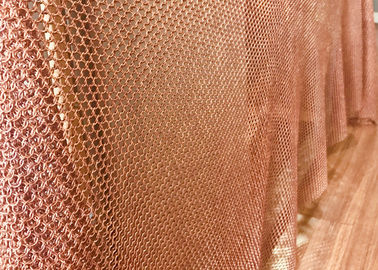 연주회장 휘장 구리 반지 메시 Chainmail 유형 1mm Dia 8mm 가늠구멍