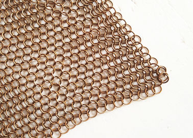공간 분배자를 위한 구리 철사 1.2mm 직경 Chainmail 금속 반지 메시