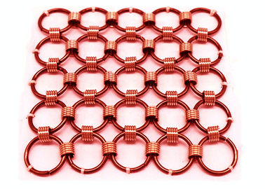 상점가 호텔 훈장을 위한 주문을 받아서 만들어진 Chainmail 반지 금속 메시 휘장