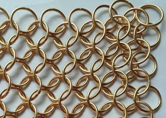 10mm 라운드 링 Chainmail 직물 스테인레스 스틸 장식 커튼 Chainmail 링 메쉬