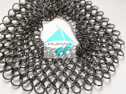 둥근 반지 Chainmail 직물 1.2mm x 12mm 금속 반지 메시 공간 분배자