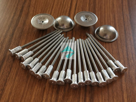 스테인레스 스틸 CD 용접 못, 알루미늄 용접 베이스가 있는 3mm 바이메탈 절연 핀 자체 잠금 와셔 수정