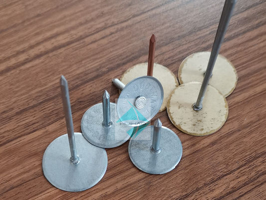 12Gauge 38mm 덕트 장치 금속 컵 모양의 머리 용접 핀, HAVC 체계를 위한 암면 절연제 용접 못