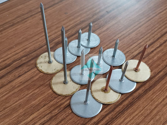 38MM 아연도강 컵형 머리 용접물 핀, 작은 세탁기 덕트 라이너 CD 용접물 핀