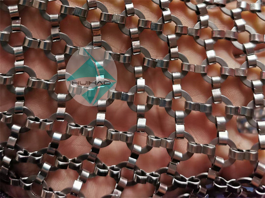 1.5 x15mm 창 스크린을 위한 금관 악기 색깔 금속 Chainmail 반지 메시 휘장
