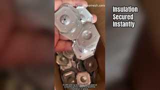 벽 천장 바닥에 절연 보드를 고정하기 위한 절연 스틱 핀 및 와셔